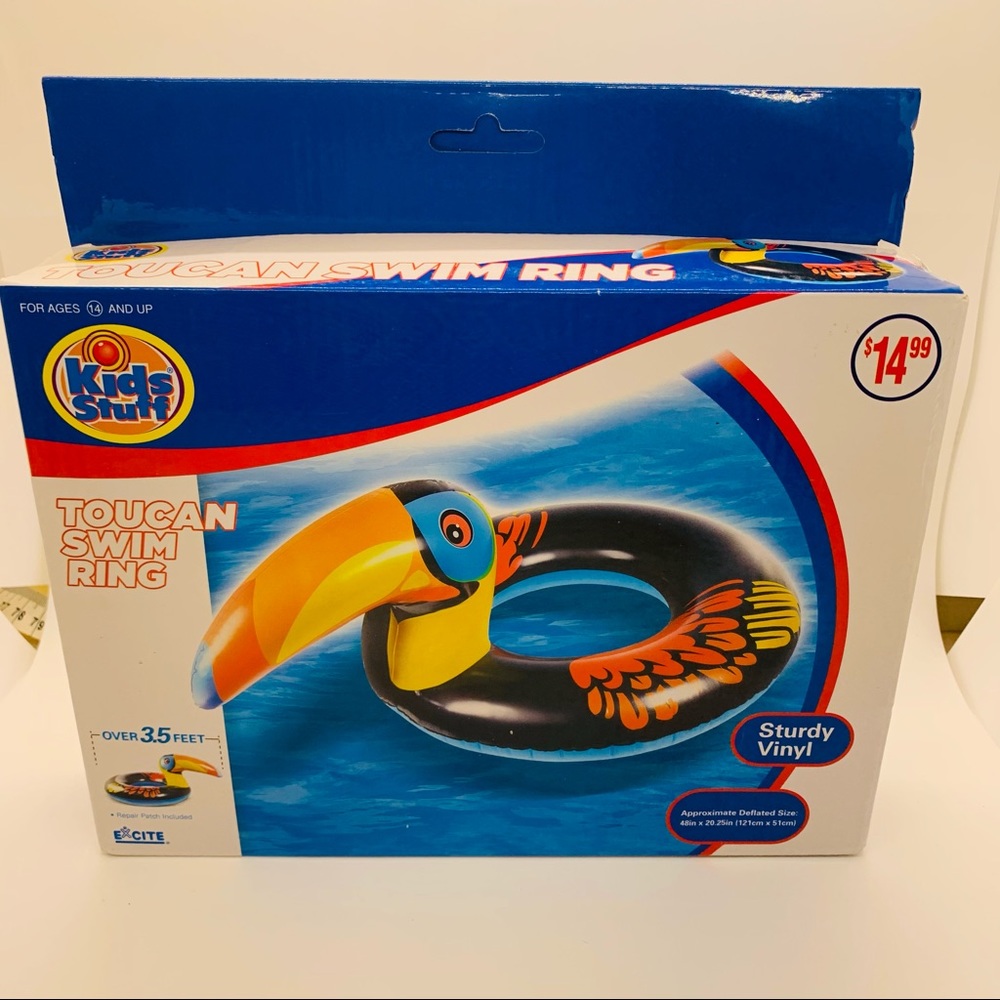 NWT Kids Stuff Toucan Swim Ring Over 3.5 feet!